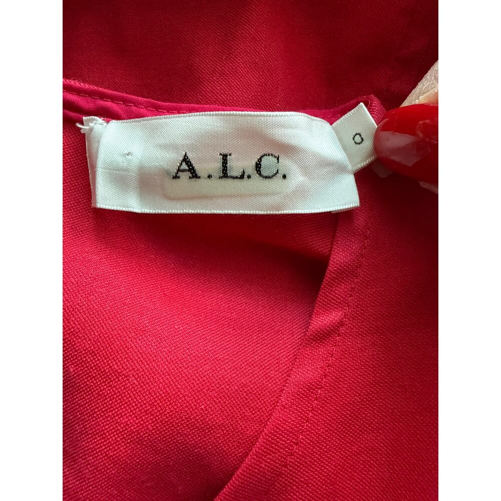 A,L.C Valenti Mini Puff Sleeve Dress in Fluro Size 0 - Picture 8 of 11